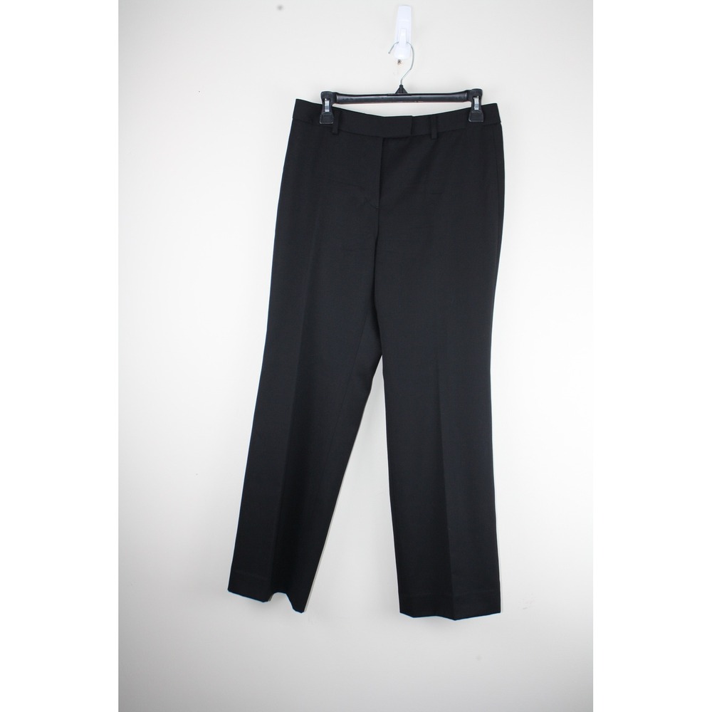 Brooks Brothers 346 Caroline Fit Black Wool Dress Pants 6P Petite Straight Leg